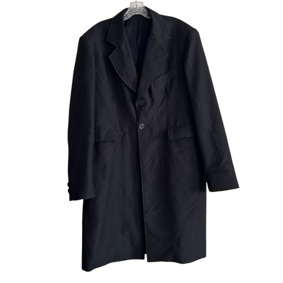 Vintage WAH Maker Black Rifle Frock Coat Mens Sz 42 Black Western Pioneer Duster - Picture 1 of 16